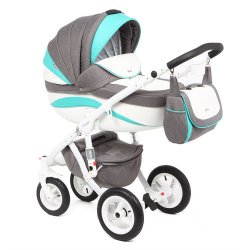 B20 - Детская коляска Adamex Barletta NEW 2 в 1 Ecco кожа 50%
